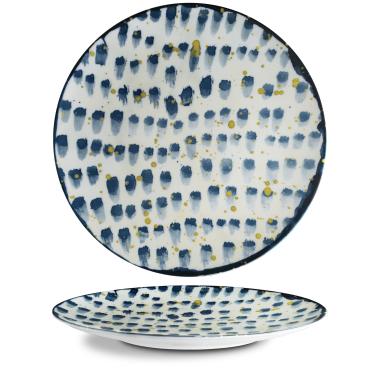 Порцеланова плитка чиния, ф30см, Blue brush - G.Benedikt