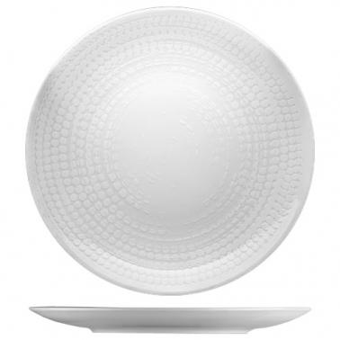 Порцеланова чиния плитка без борд ф30см h2,6см POINTS WHITE - Suisse Langenthal