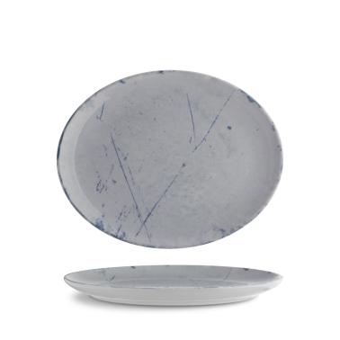 Порцеланова овална чиния, 28см, Stone blue - G.Benedikt