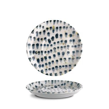 Порцеланова подложна чинийка, 14см, Blue brush - G.Benedikt
