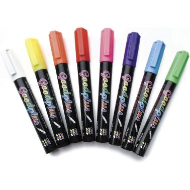 Комплект флуоресцентни маркери за информационна дъска, 8 цвята, 10см – Lacor