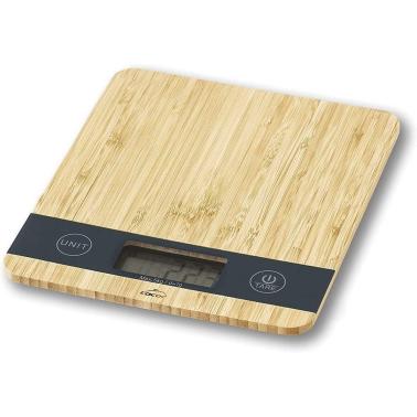 Кухненска везна с бамбукова платформа, до 5 кг, 21,8x18,8x2,1см, правоъгълна - Lacor