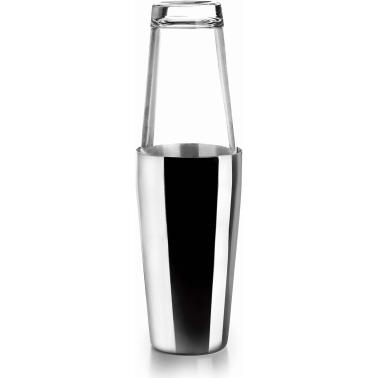 Иноксов шейкър бостън със стъклена чаша, инокс/стъкло, 800/500мл, ф8см, 16см – Lacor