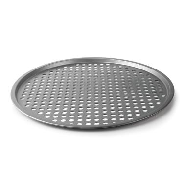 Перфорирана тава за пица, въглеродна/карбонова стомана, висока, кръгла, ф36см, h1см, DELIZE – Lacor