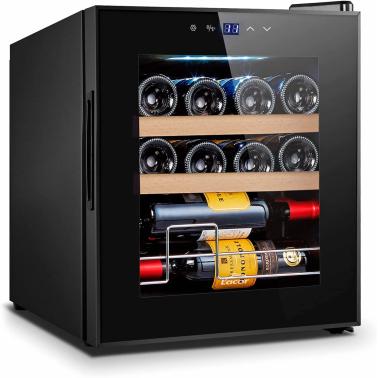 Хладилна витрина с компресорна охладителна система за 12 бутилки, 85W, 5°C - 18°C, 45dB, R600A, 46л, 44x47x53см – Lacor