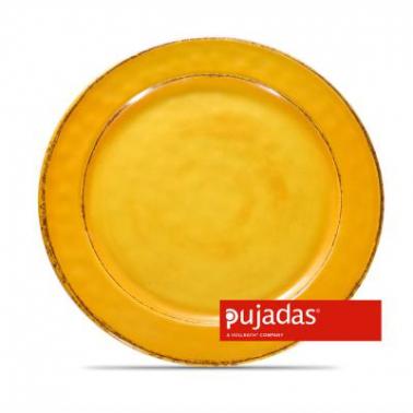 Меламиново плато за презентация жълто  ф22см h2,5см  - Pujadas