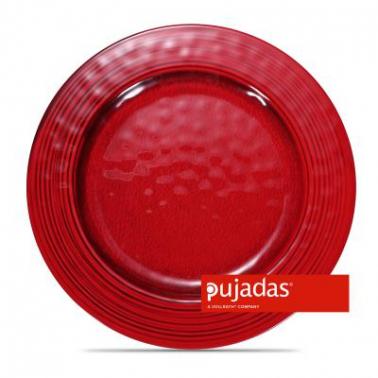 Меламиново плато за презентация червено  ф22см h2,5см  - Pujadas