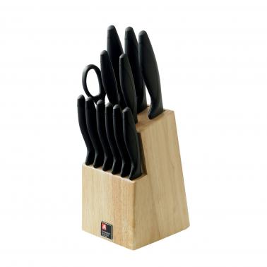 Комплект кухненски ножове - 12 бр. с дървена стойка LASER CUISINE - Richardson Sheffield