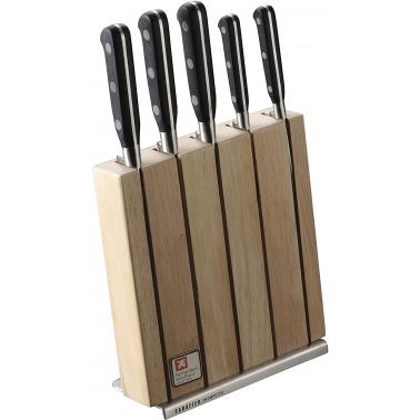 Комплект кухненски ножове - 5 бр. с дървена стойка SABATIER TROMPETTE - Richardson Sheffield